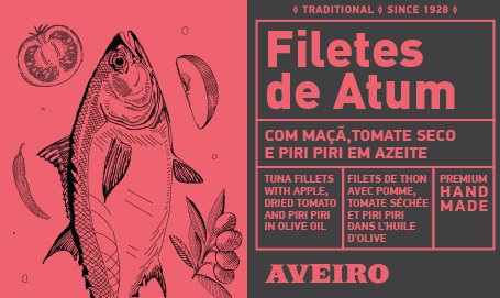 Aveiro FILETY z tuňáka v olivovém oleji s jablky, sušeným rajčetem a piri piri papričkou 120g