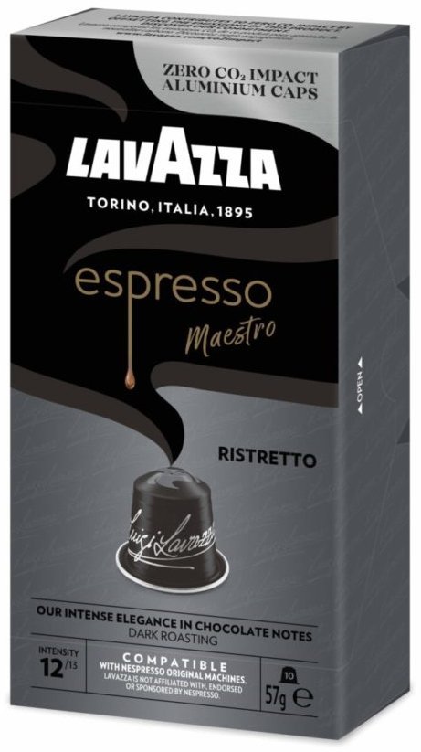 Lavazza Maestro Ristretto Espresso Alu Kapsle do Nespresso 10 ks