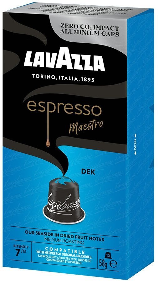 Lavazza Dek Bezkofeinové Alu Kávové Kapsle do Nespresso 10 ks