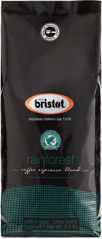 Bristot Rainforest zrnková Káva 1 kg