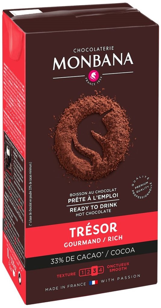 Monbana horká čokoláda ready to drink Tresor 1 L