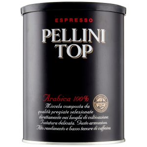 Pellini TOP 100% Arabica - v plechové dóze mletá káva 250 g